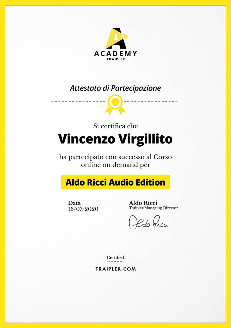AttestatoAcademy_Aldo-ricci-audio-edition