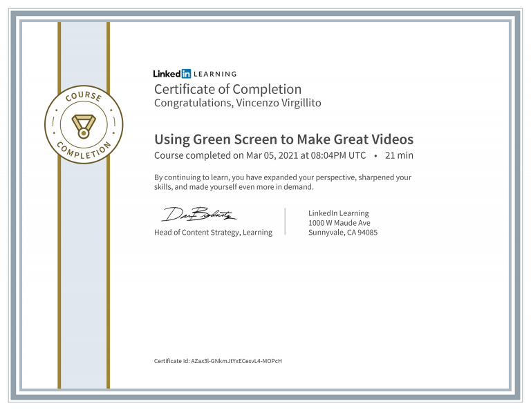 CertificateOfCompletion_Using-Green-Screen-to-Make-Great-Videos